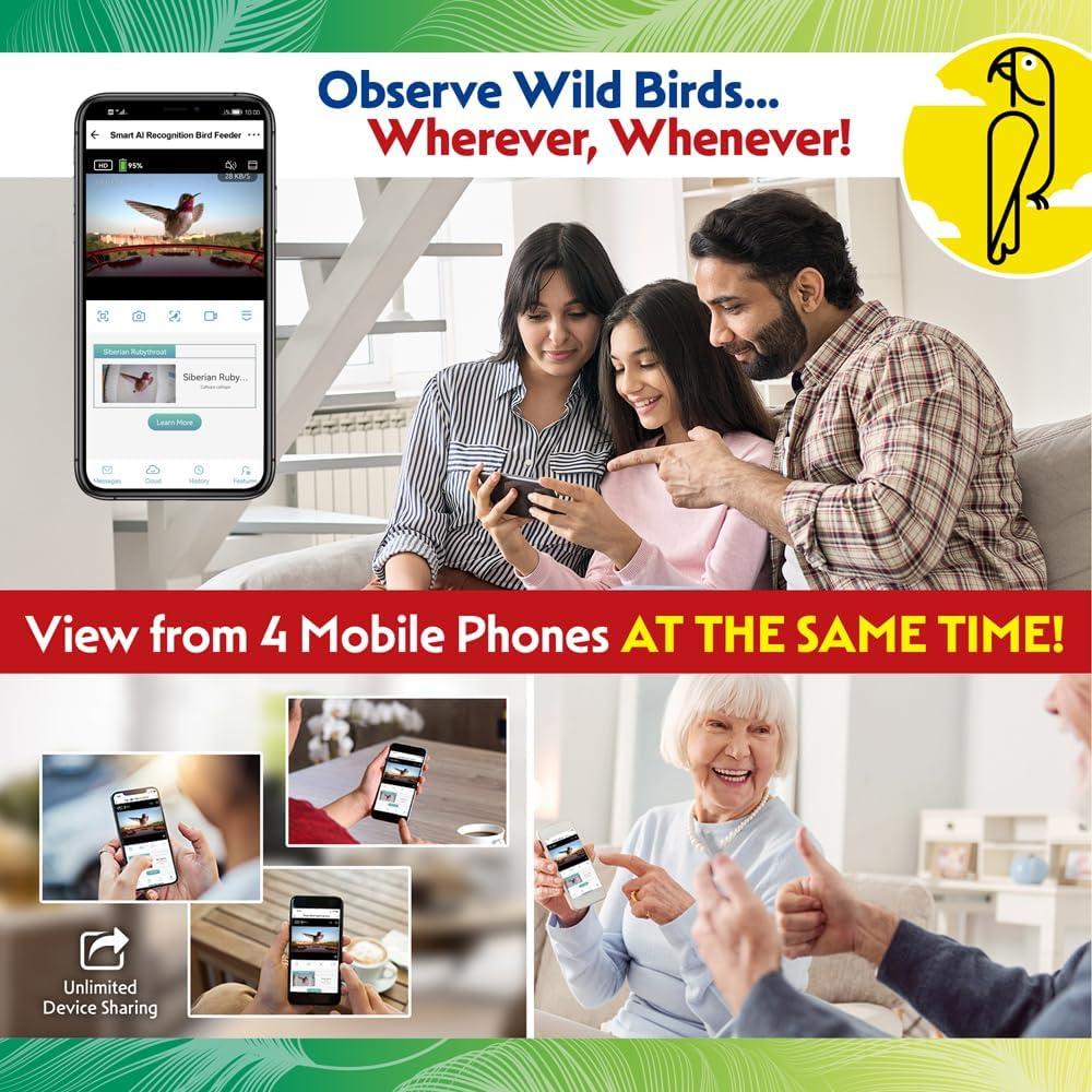 Comedero Inteligente para Colibríes Featherland Paradise