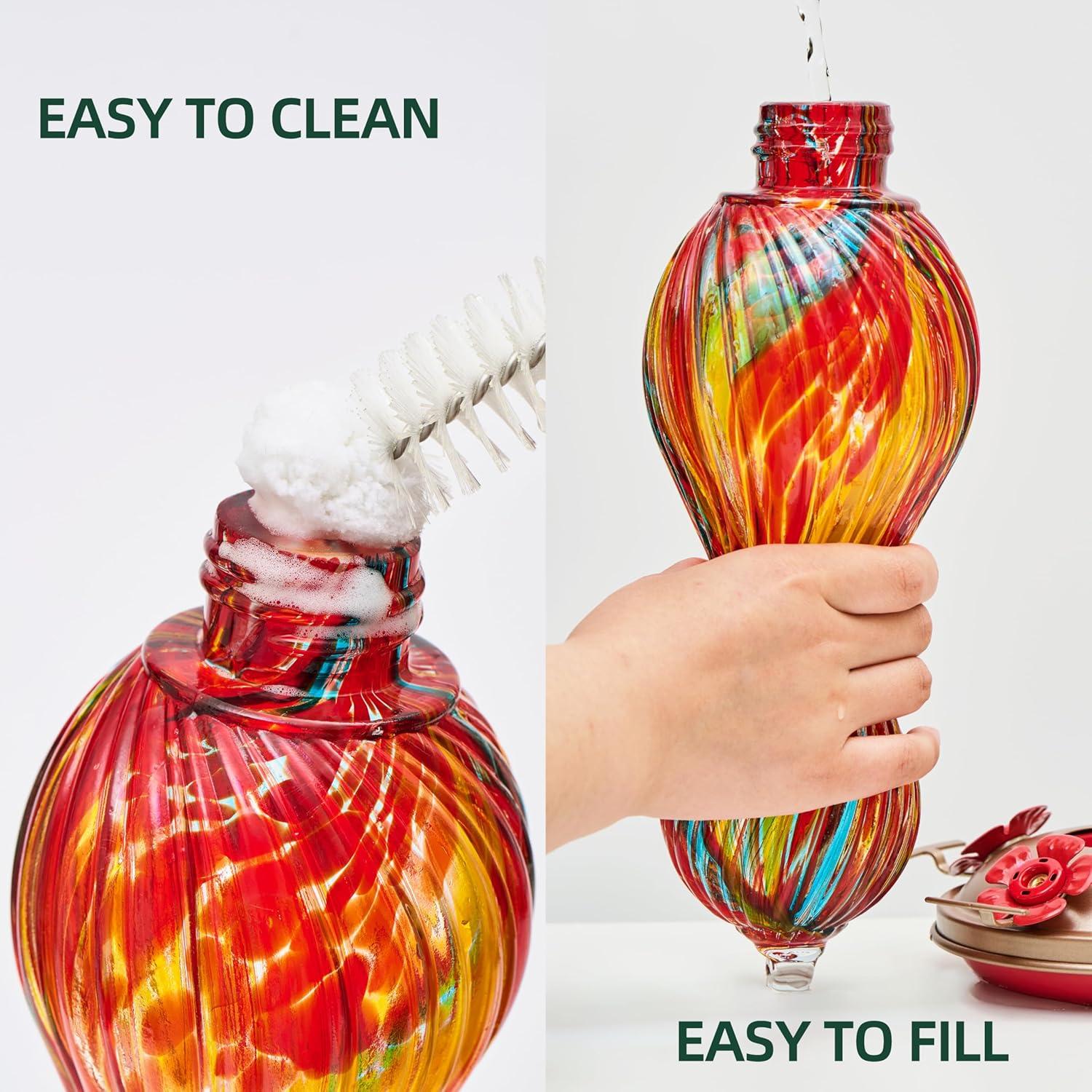 Alimentador de Colibríes Muse Garden Vidrio 1.5L Colgante