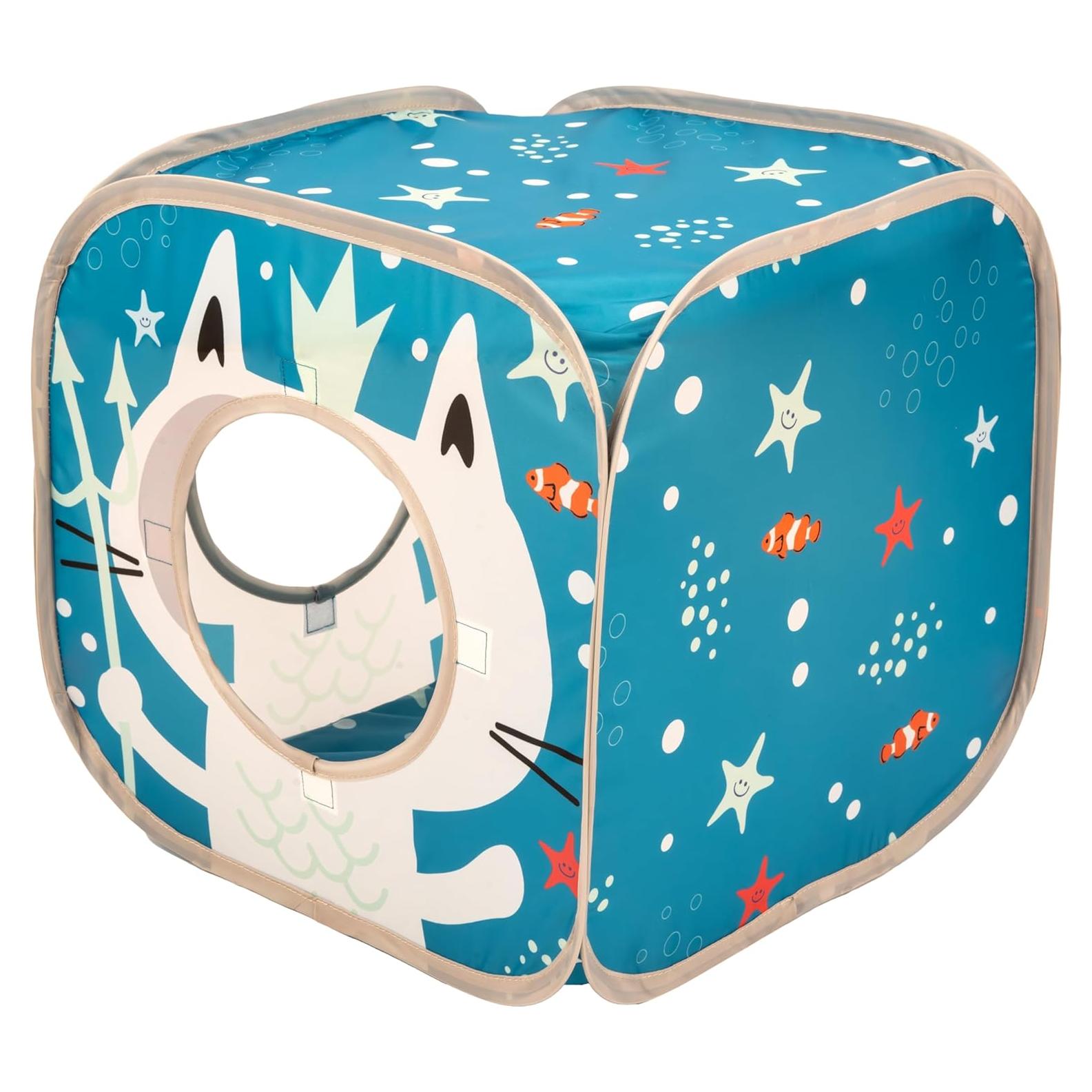 Cubo de Juego para Gatos Kitty City Ocean 38x38x38 cm