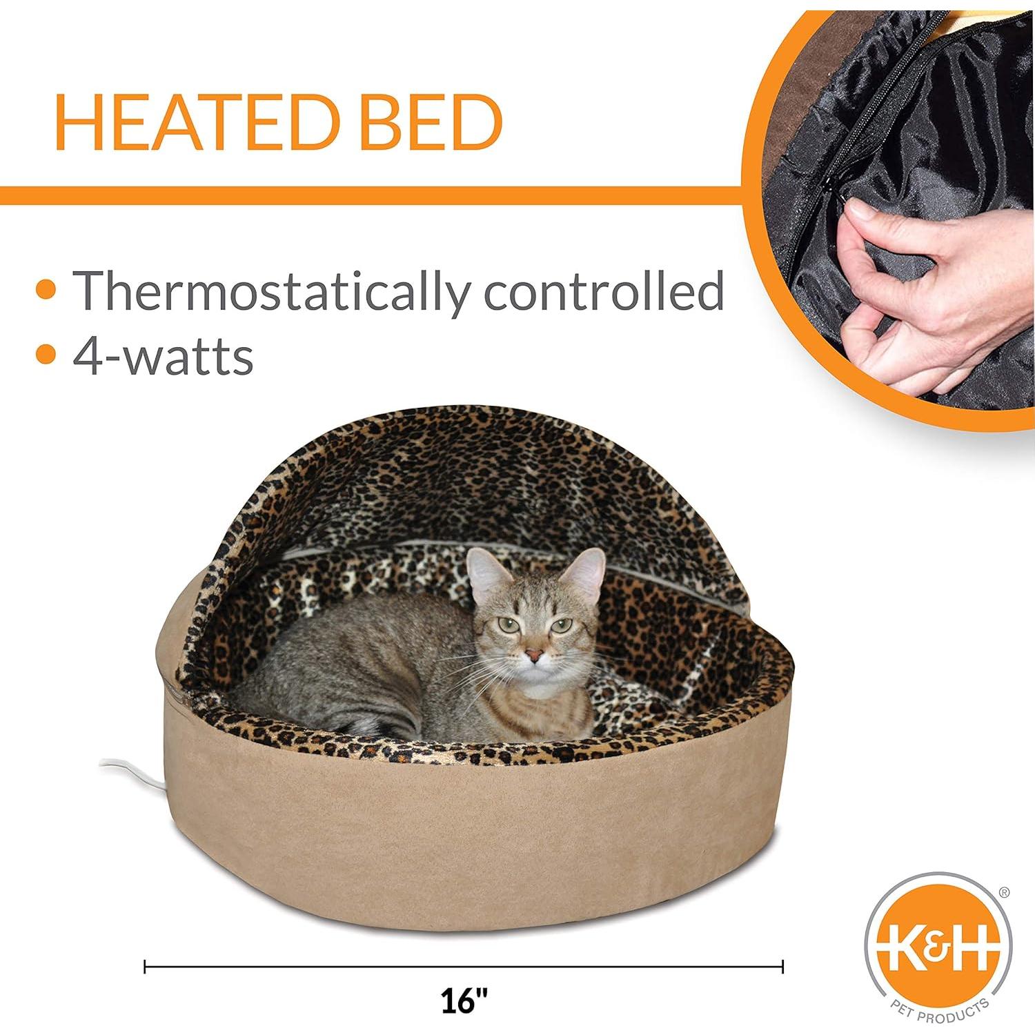 Cama Térmica K&H Thermo-Kitty Pequeña 40.64 cm Marrón