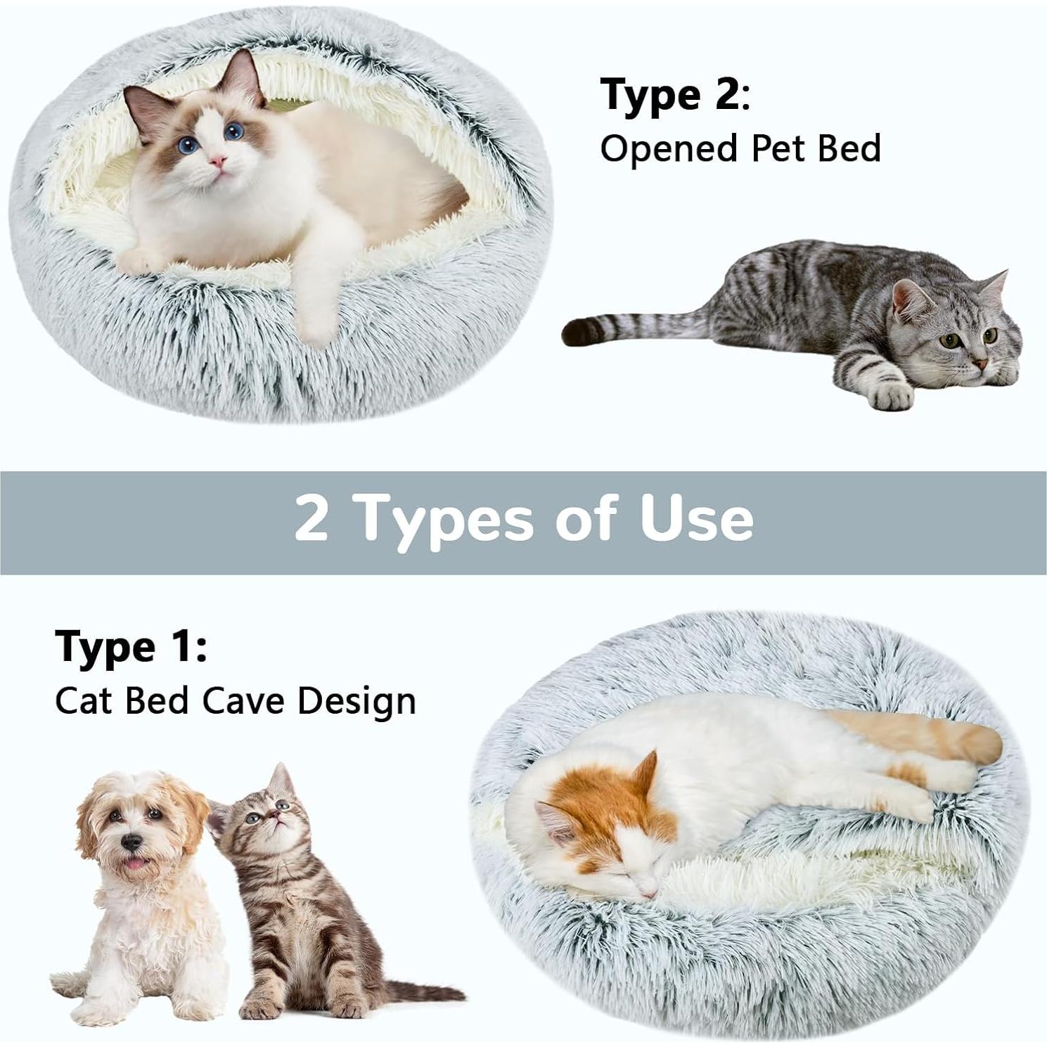 Cama para Gato Arquiel con Capucha Redonda 50.8 cm Gris