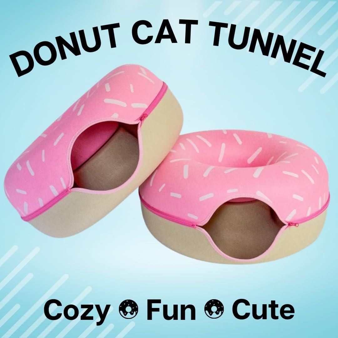 Cama Túnel para Gatos Donut Luli & Cat - Grande 61x61 cm