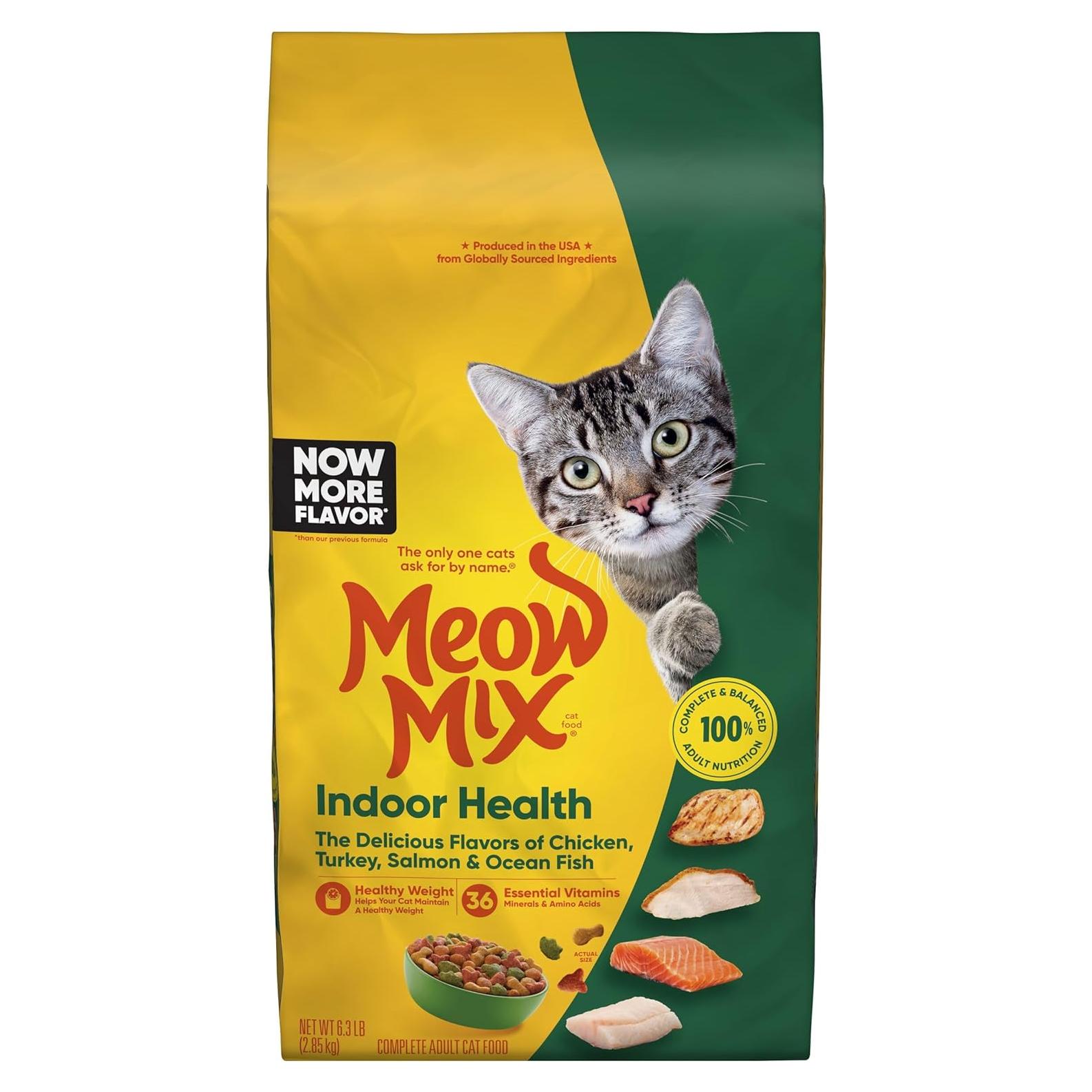 Comida Seca para Gatos Meow Mix Salud Interior 2.86 kg