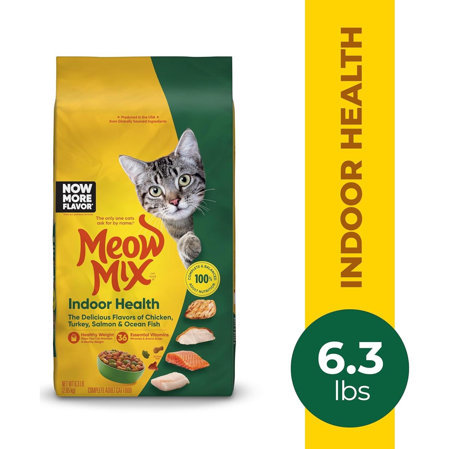 Comida Seca para Gatos Meow Mix Salud Interior 2.86 kg
