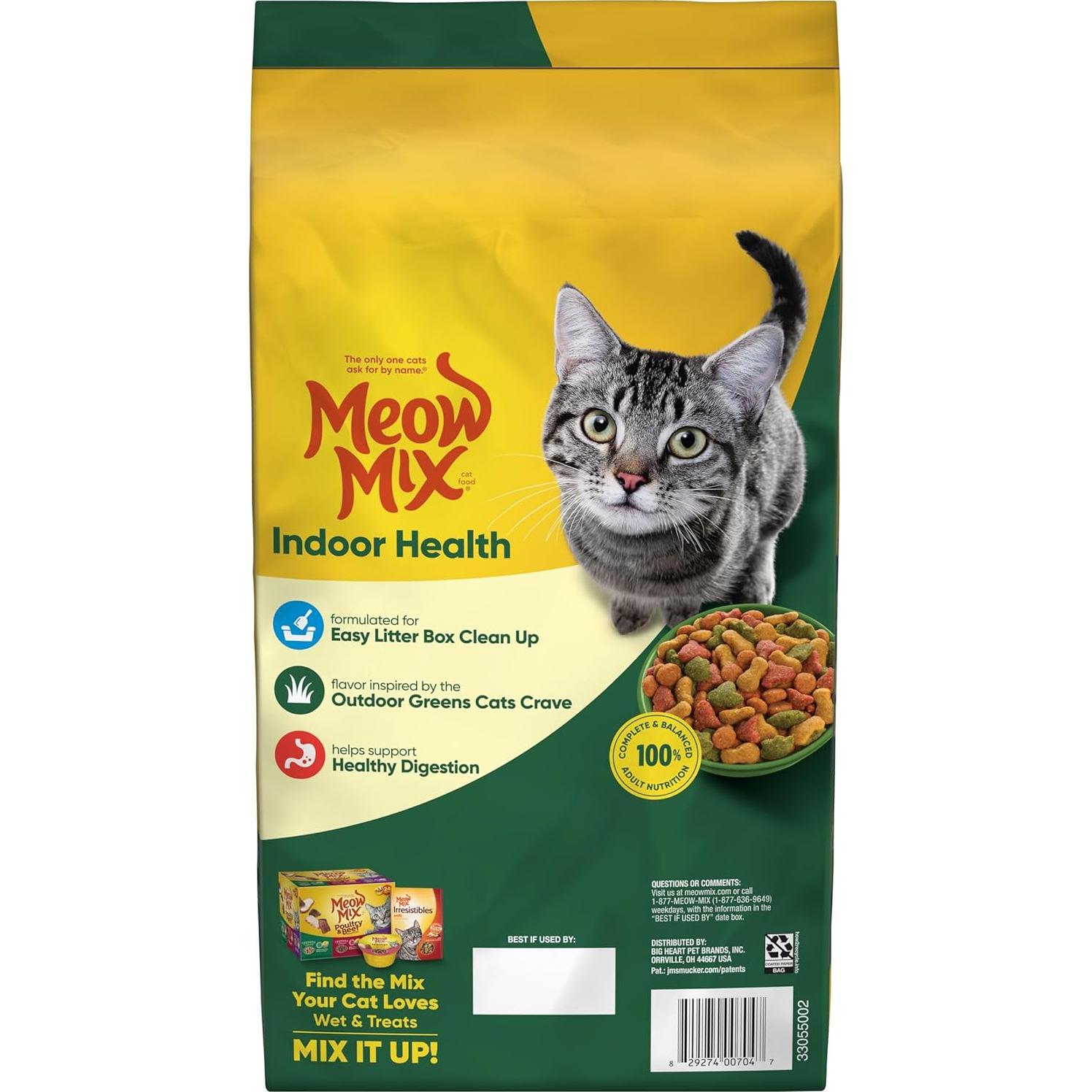 Comida Seca para Gatos Meow Mix Salud Interior 2.86 kg