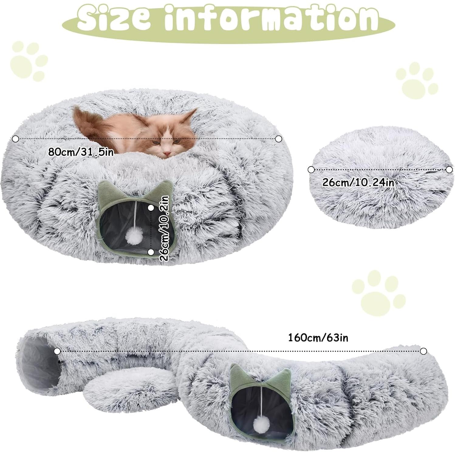 Cueva de Gato Donut CCKUU 200x100 cm Gris Lavable