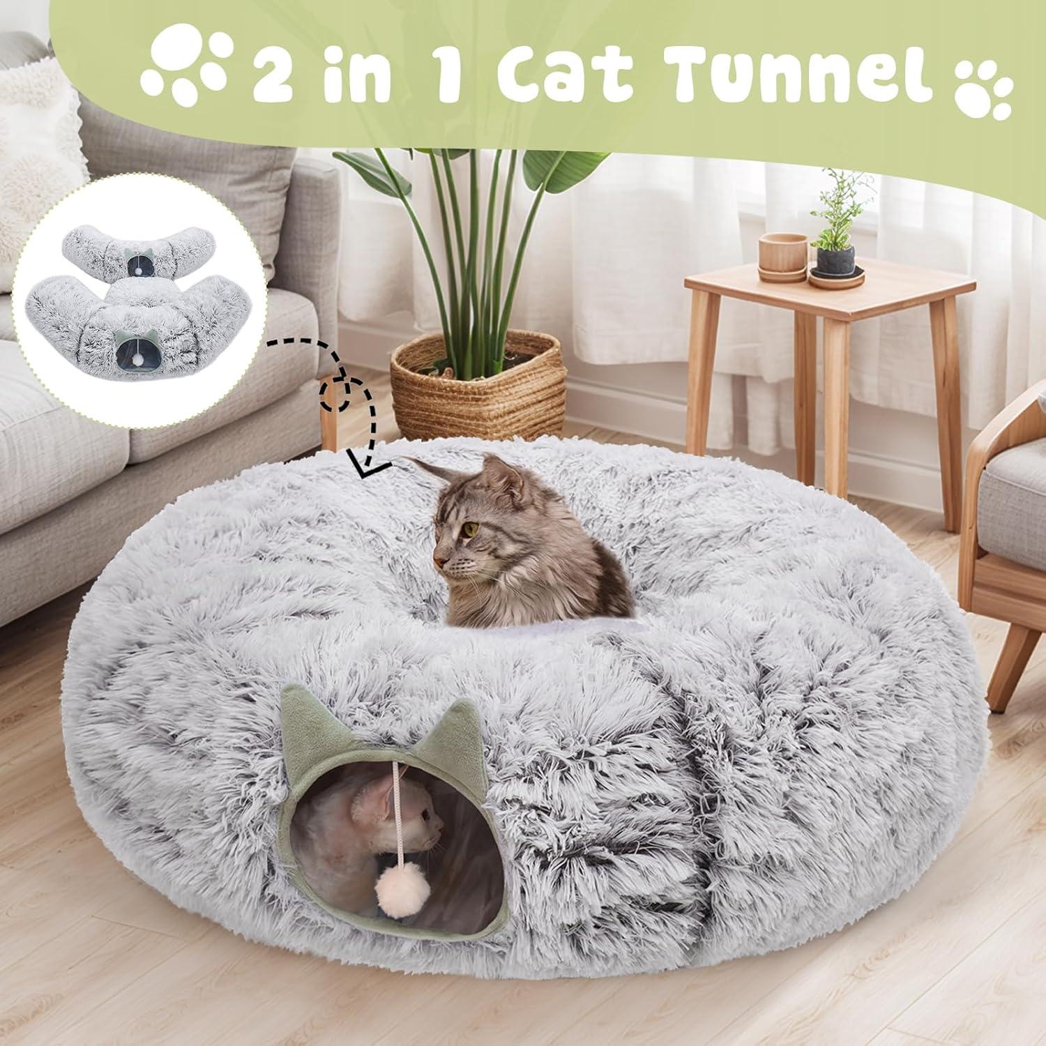 Cueva de Gato Donut CCKUU 200x100 cm Gris Lavable