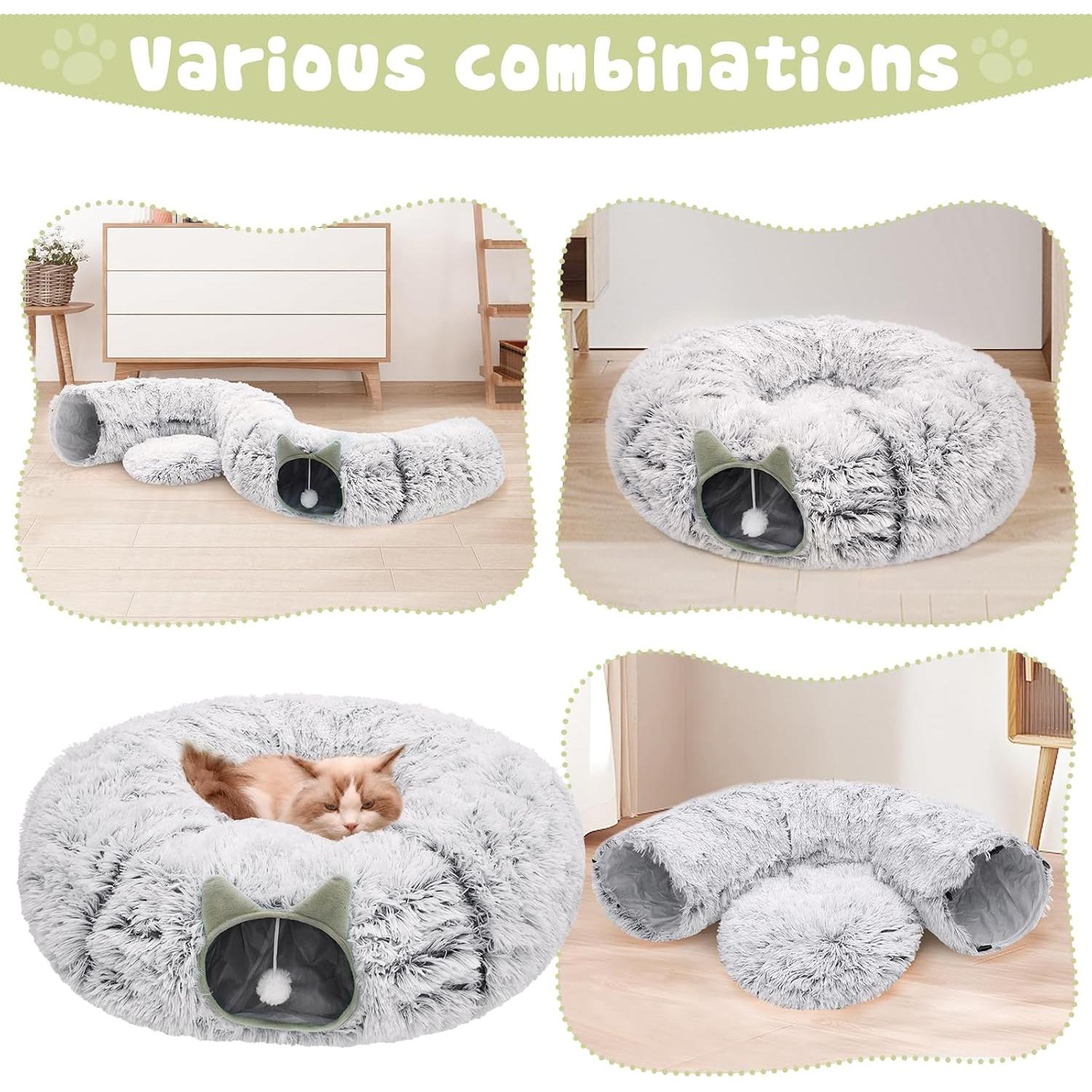 Cueva de Gato Donut CCKUU 200x100 cm Gris Lavable