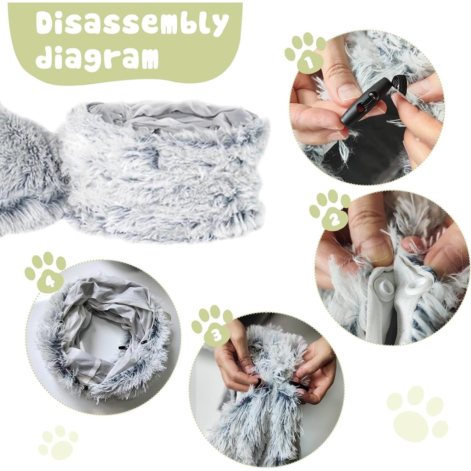 Cueva de Gato Donut CCKUU 200x100 cm Gris Lavable