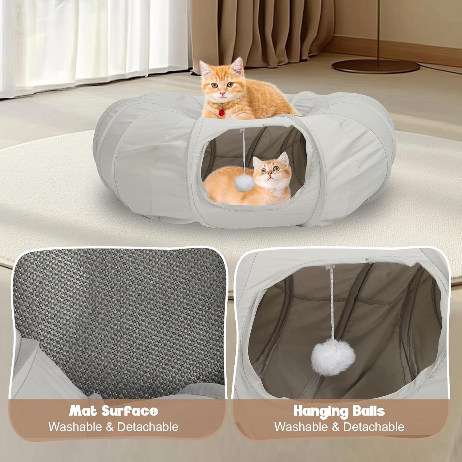 Cama túnel para gatos Tianwide 27.9 cm suave y plegable