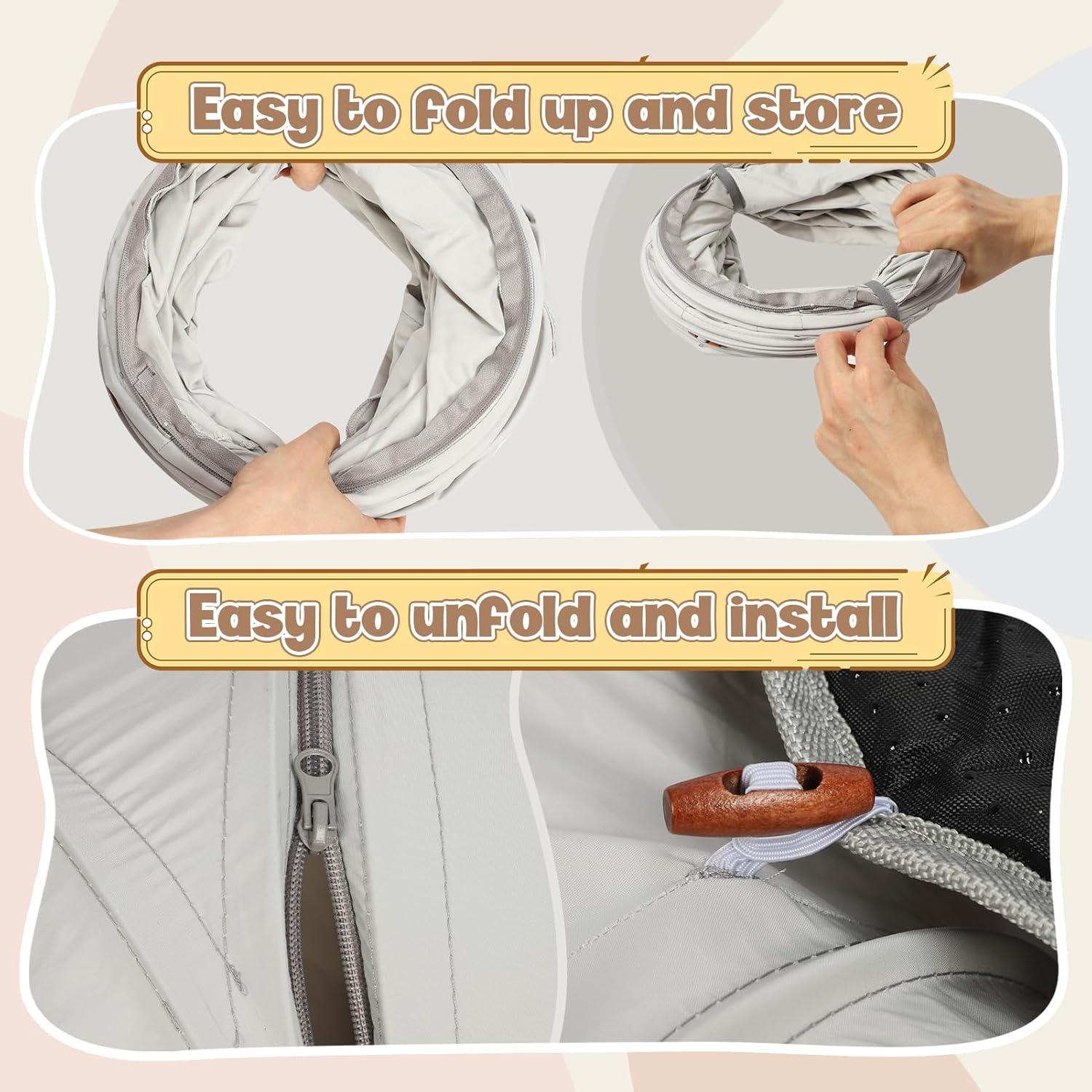 Cama túnel para gatos Tianwide 27.9 cm suave y plegable