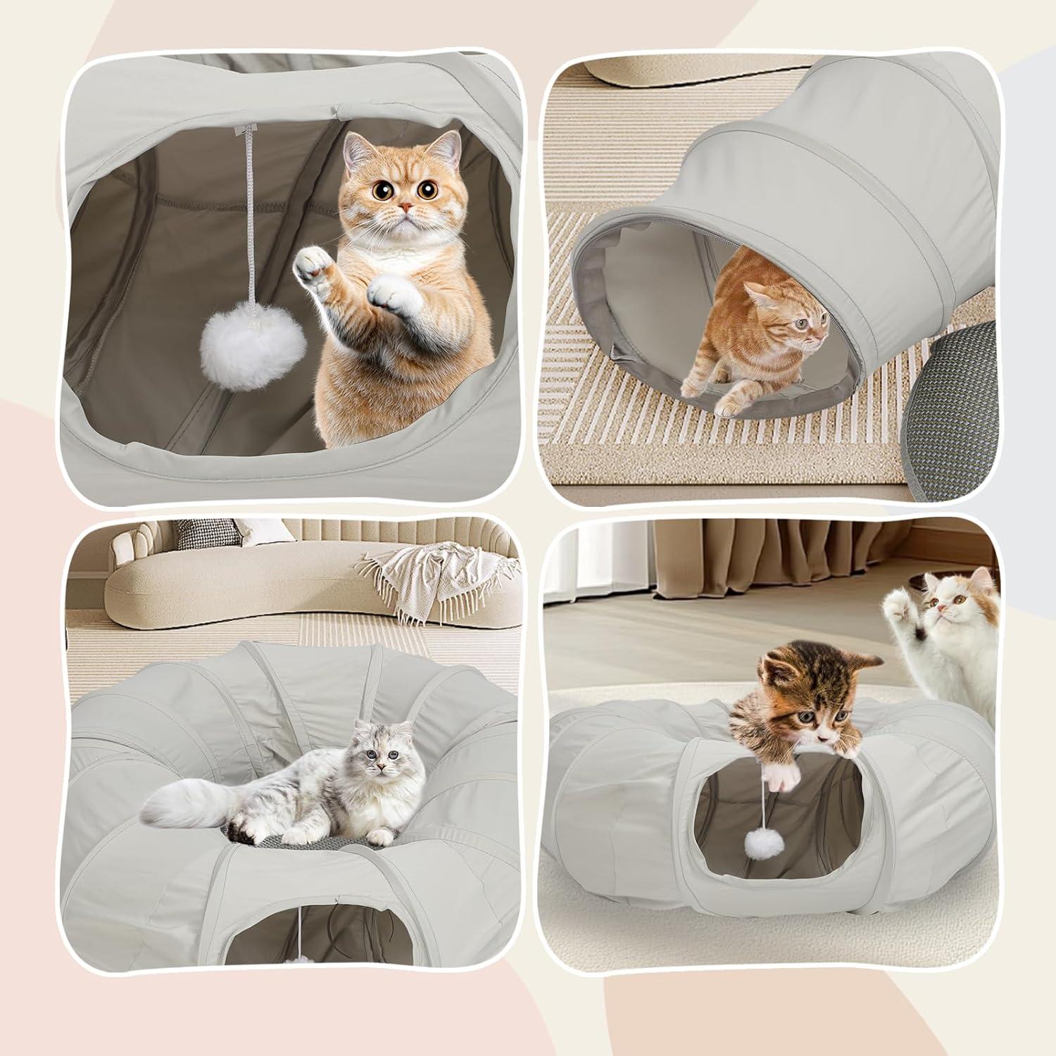 Cama túnel para gatos Tianwide 27.9 cm suave y plegable