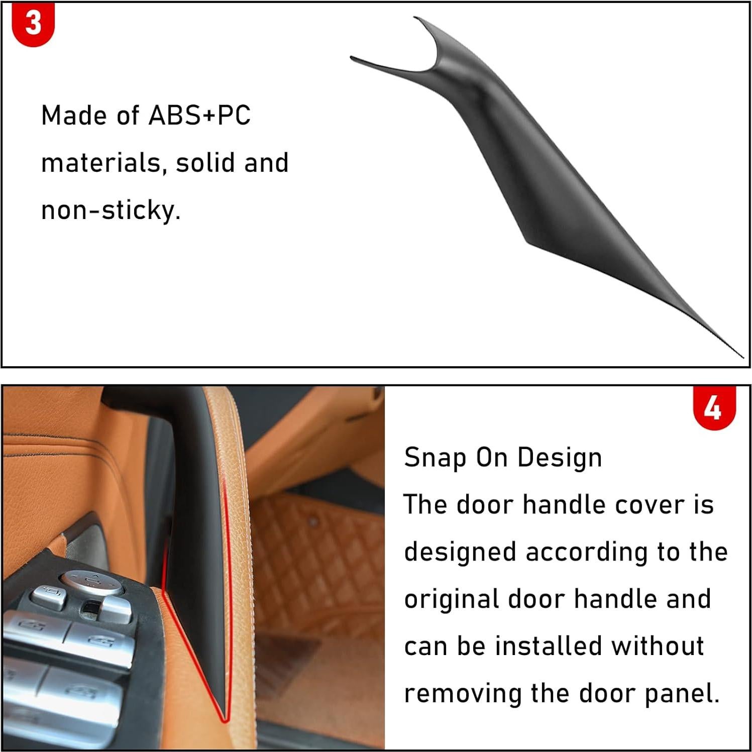 Cubiertas de Manijas de Puerta Jaronx para BMW Serie 5 G30 G31 2017-2022