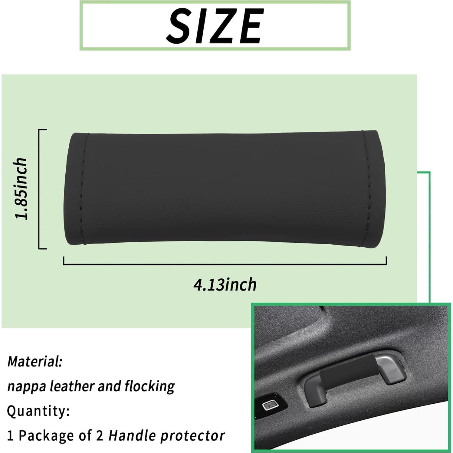 Protector de Manija de Puerta de Auto Carleef 2 Piezas Cuero Negro