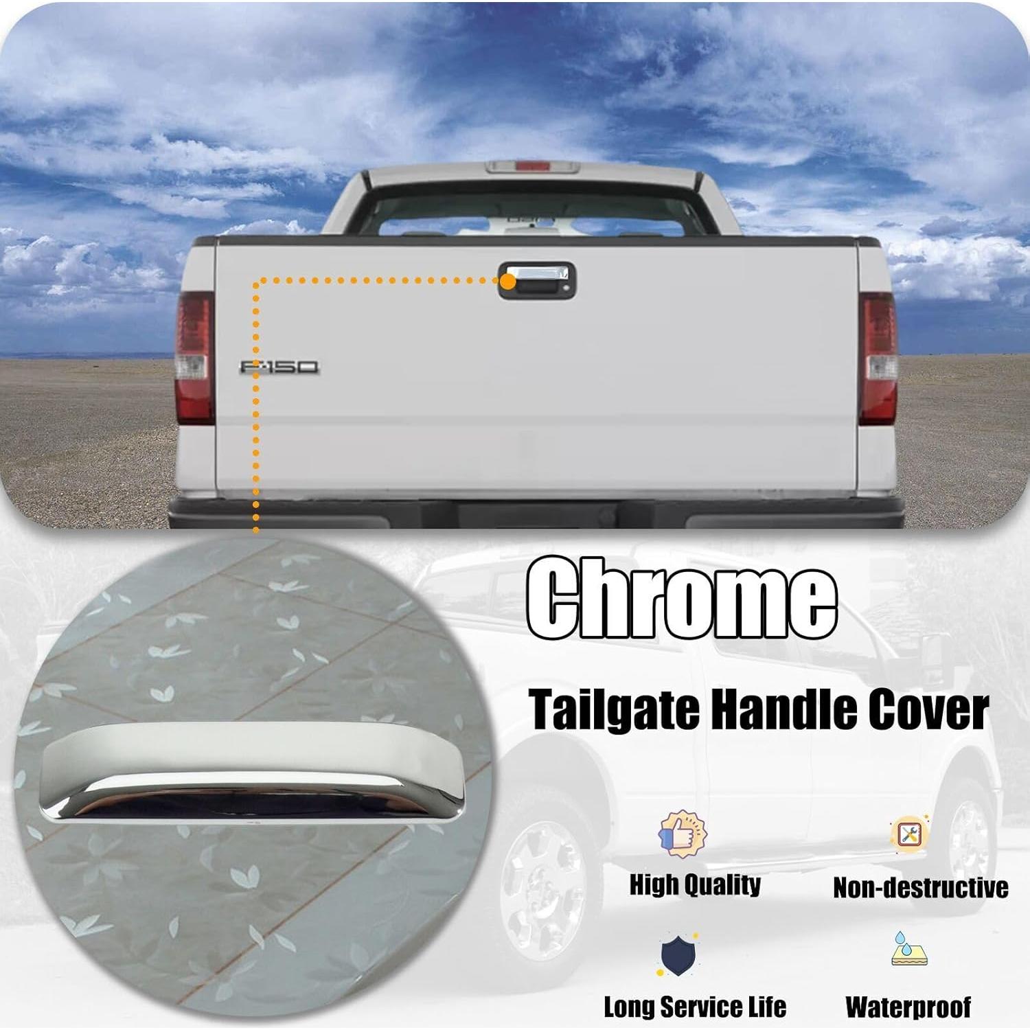 Cubiertas de Manija de Puerta Cromadas AUCERAMIC para Ford F-150 2004-2014