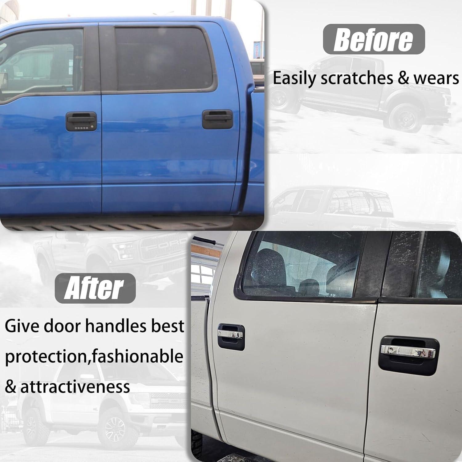 Cubiertas de Manija de Puerta Cromadas AUCERAMIC para Ford F-150 2004-2014