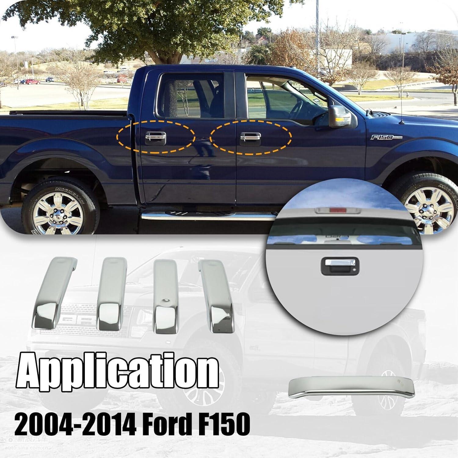 Cubiertas de Manija de Puerta Cromadas AUCERAMIC para Ford F-150 2004-2014