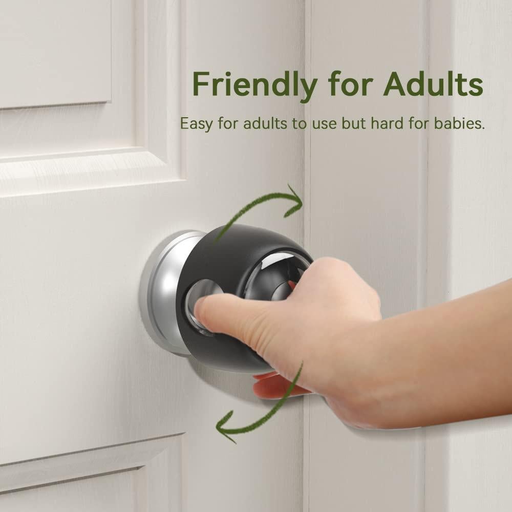 Cubierta de Pomo de Puerta EUDEMON Seguridad Infantil 4 Pack