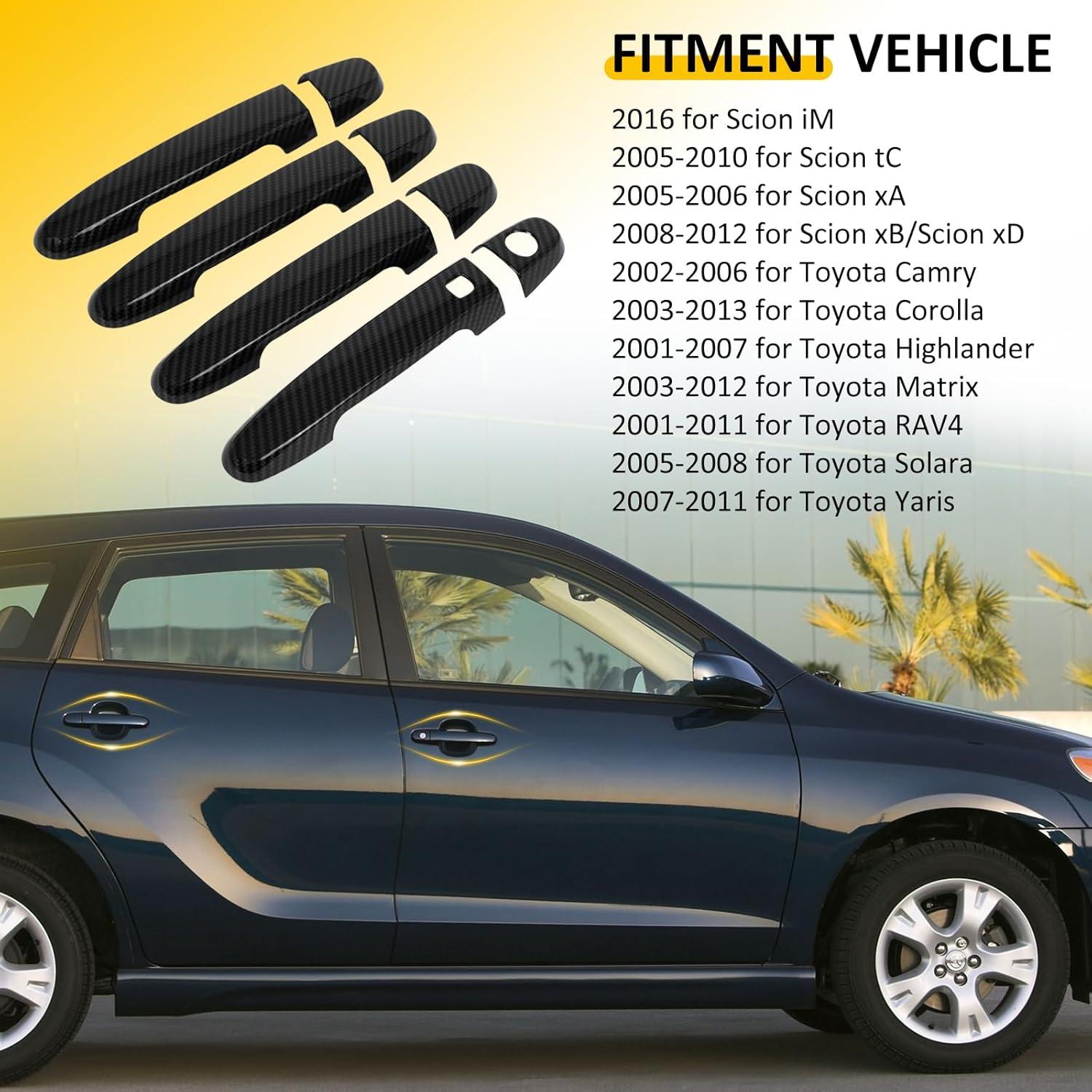 Cubiertas de Manijas de Puerta OCPTY 4PCS para Toyota y Scion