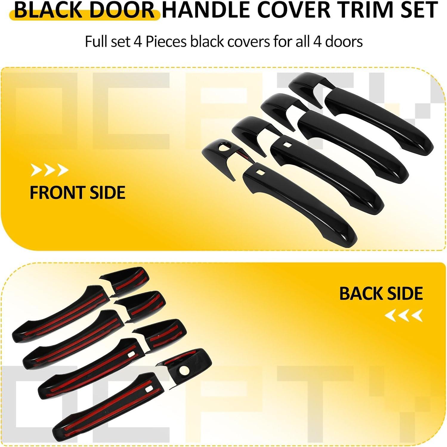 Cubiertas de Manijas de Puerta OCPTY 4 Unidades para Jeep y Dodge