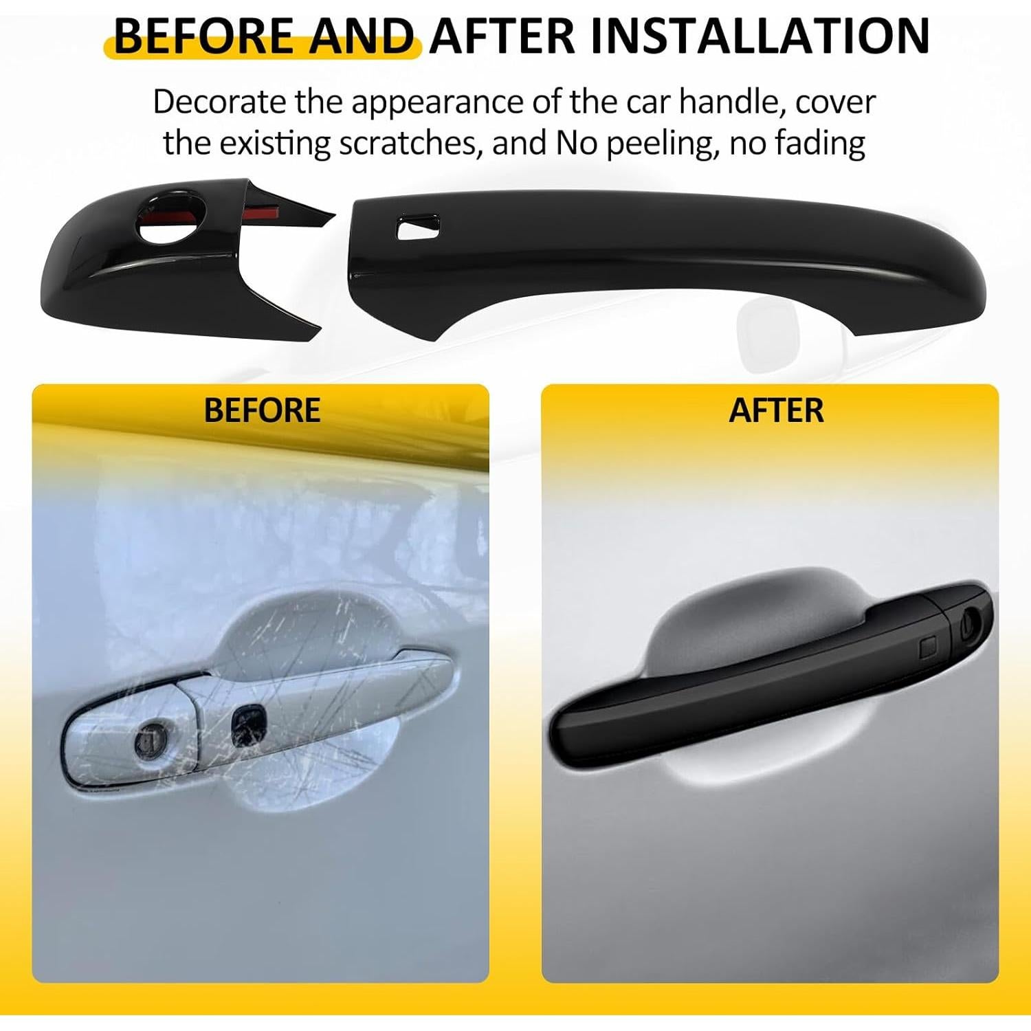 Cubiertas de Manijas de Puerta OCPTY 4 Unidades para Jeep y Dodge