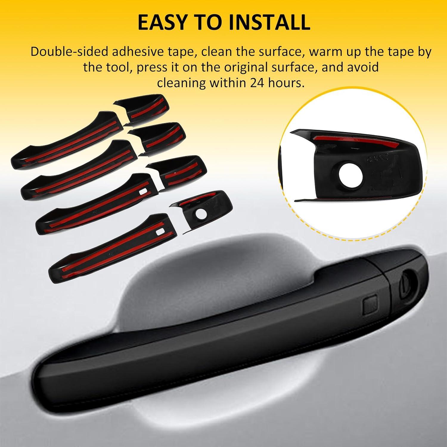 Cubiertas de Manijas de Puerta OCPTY 4 Unidades para Jeep y Dodge