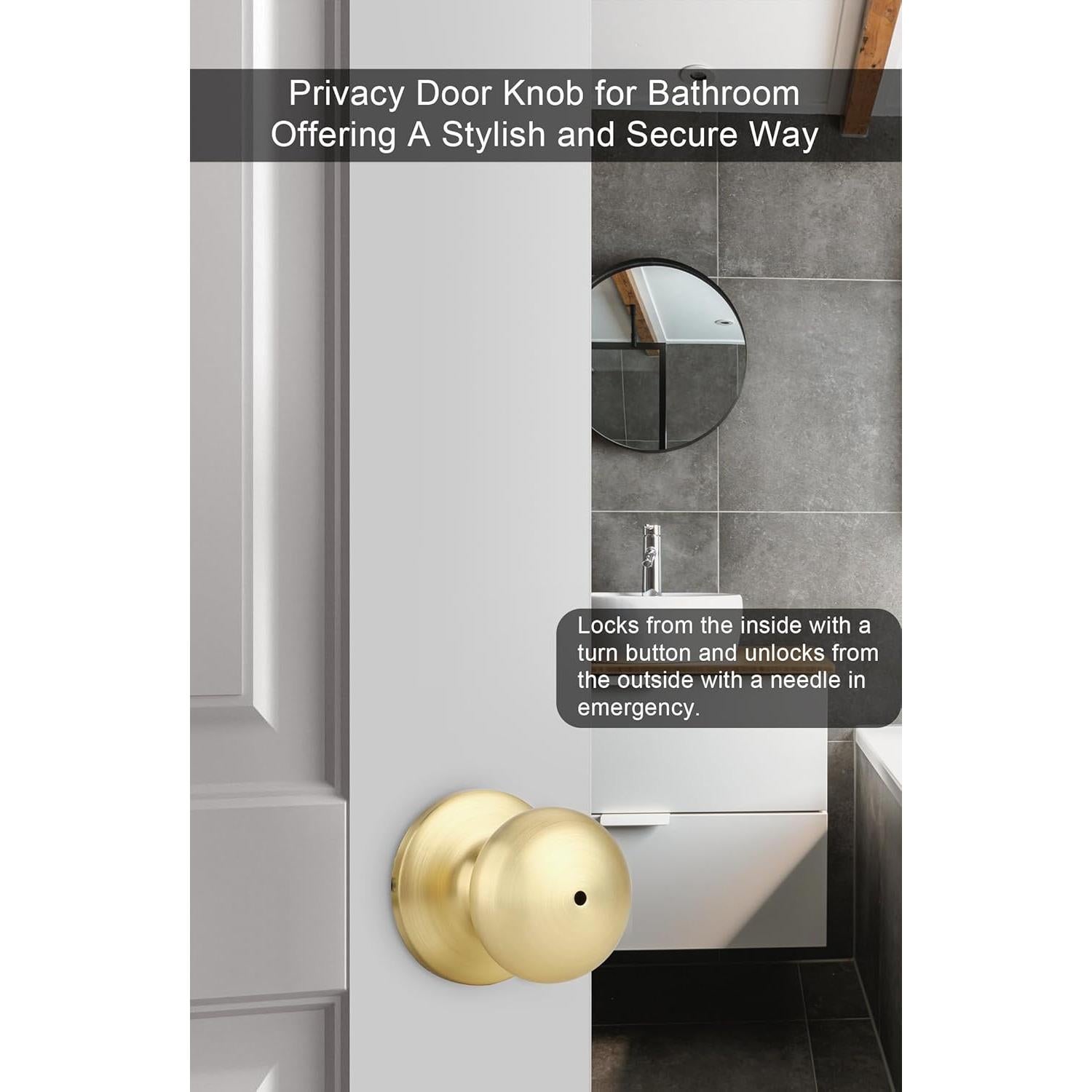 Perillas de Puerta Interior Doradas Goldenwarm - 6 Paquetes