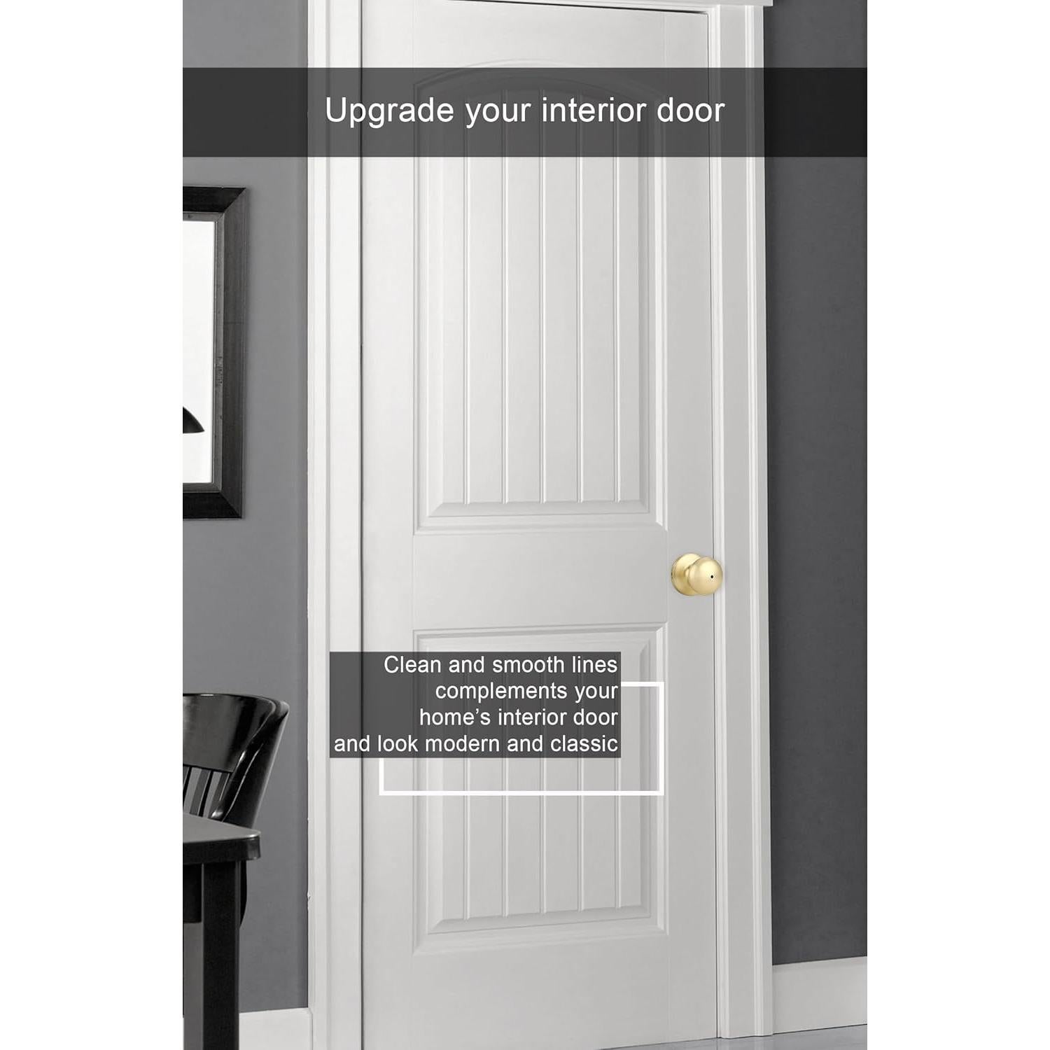 Perillas de Puerta Interior Doradas Goldenwarm - 6 Paquetes