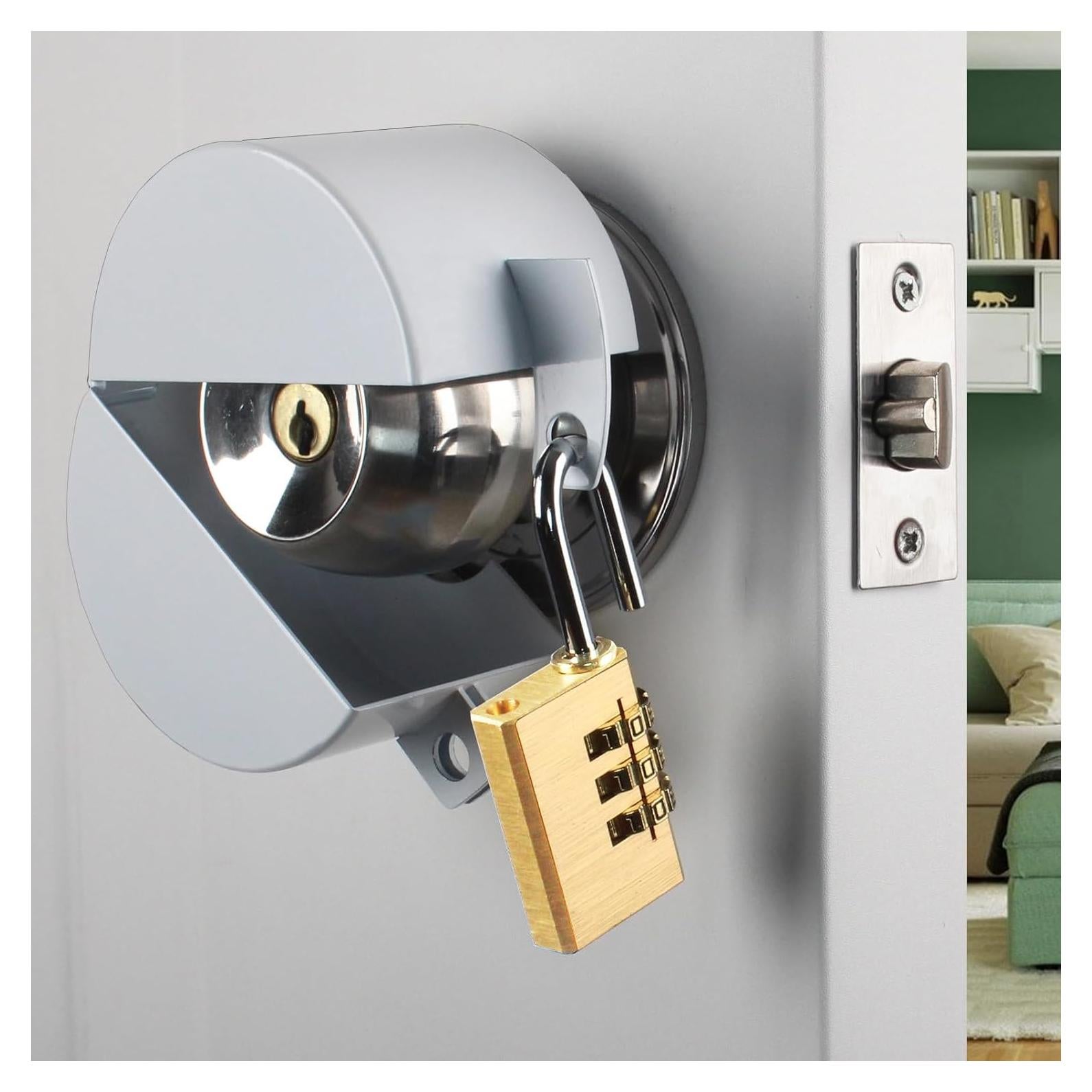 Cubierta de Cerradura de Manija Dakekou Blanca con Candado