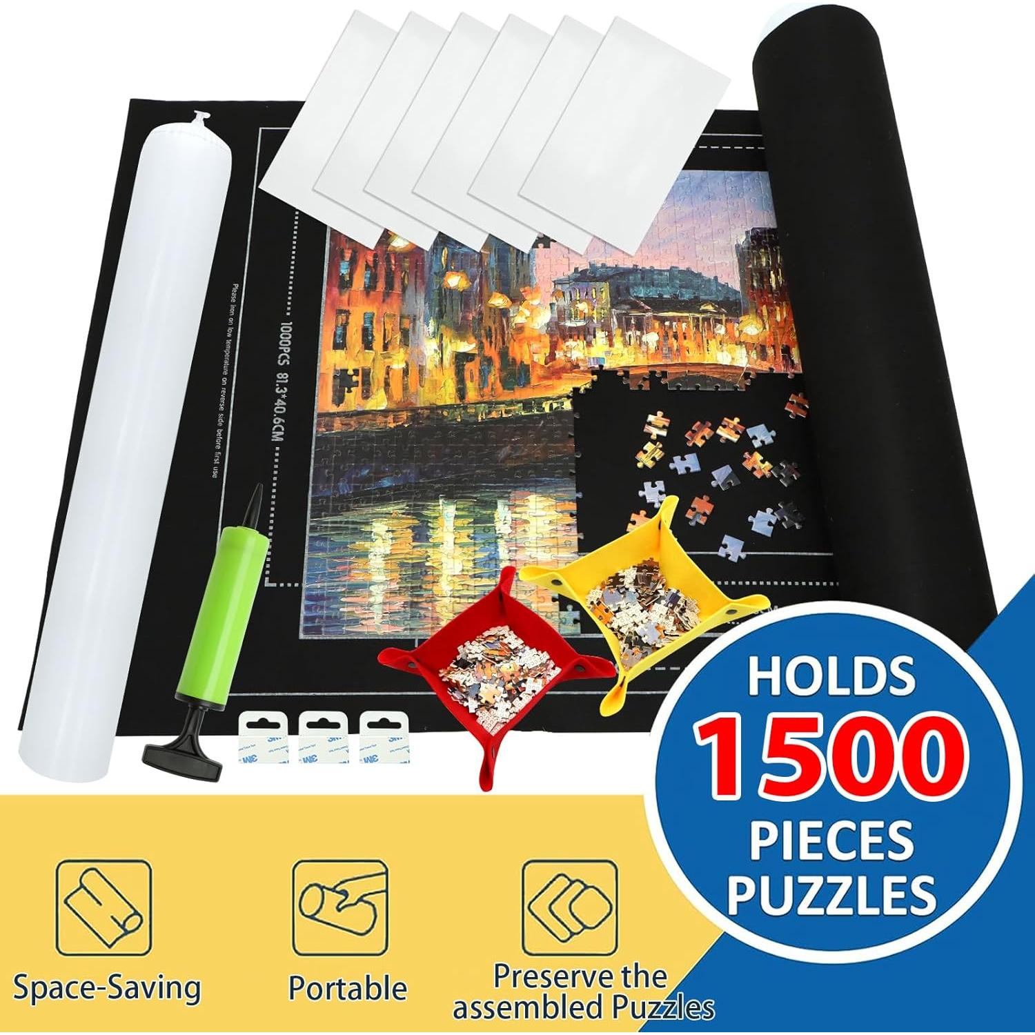 Alfombrilla de Rompecabezas Portátil FelizRoca 116.8x66cm 1500 Piezas