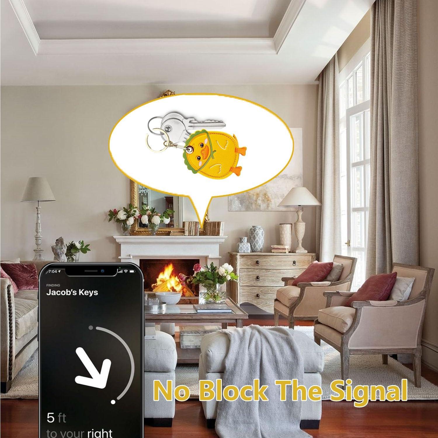 Funda de Cuero para AirTag y SmartTag VBANU - Diseño Patito