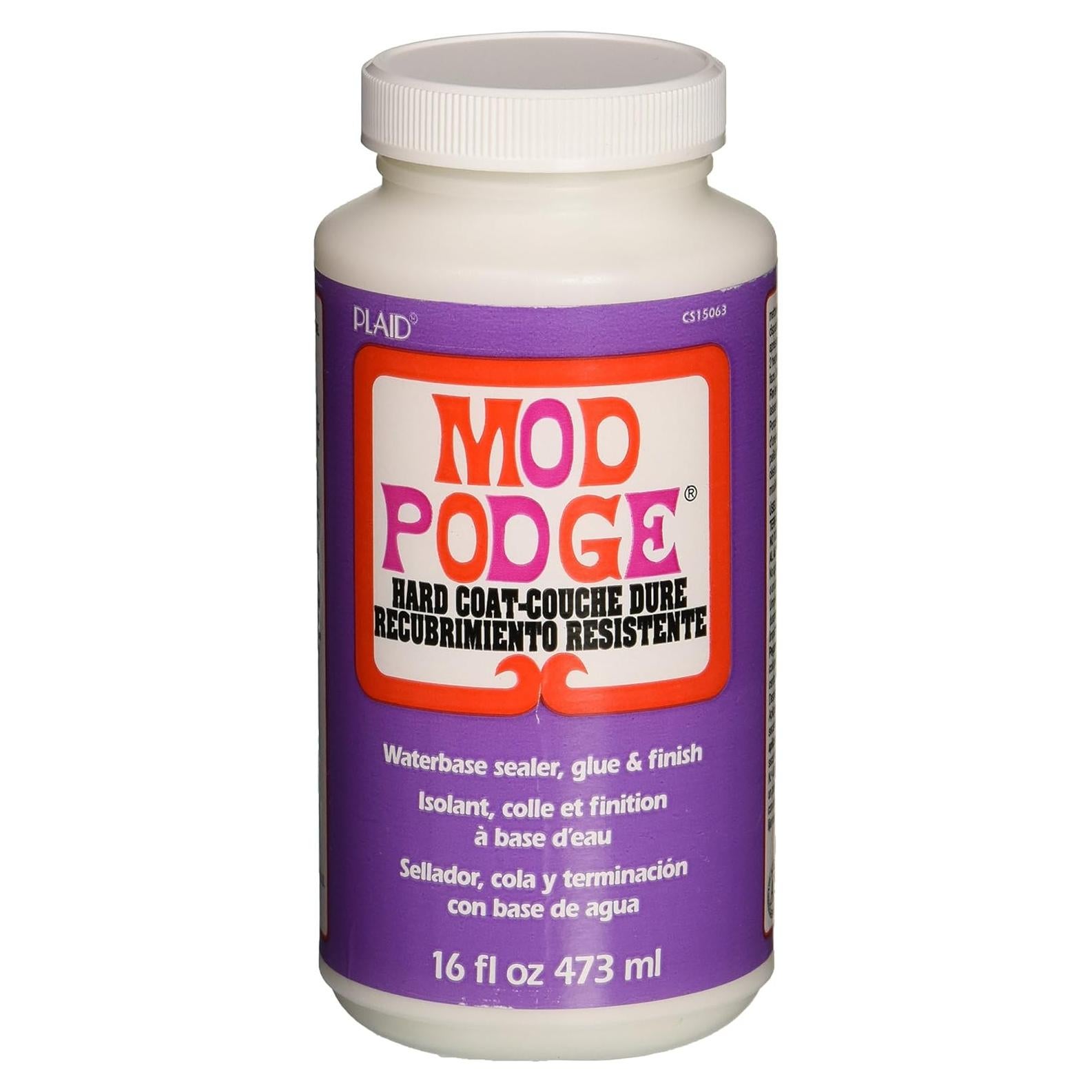 Pegamento Mod Podge Hard Coat 16 oz - Acabado Transparente Satinado