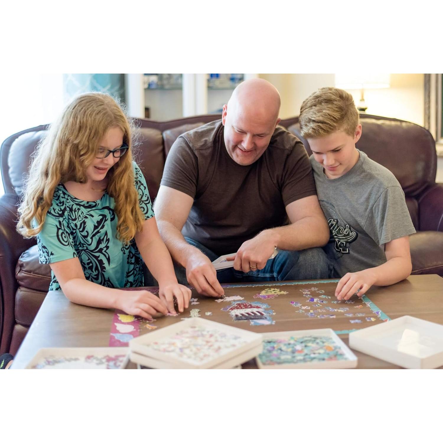 Organizador de Rompecabezas PUZZLE EZ 8 Bandejas con Tapa