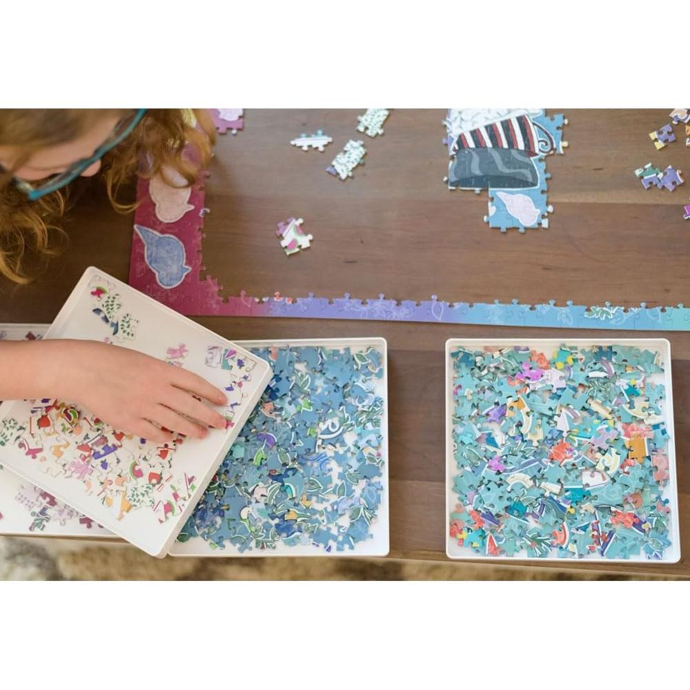 Organizador de Rompecabezas PUZZLE EZ 8 Bandejas con Tapa