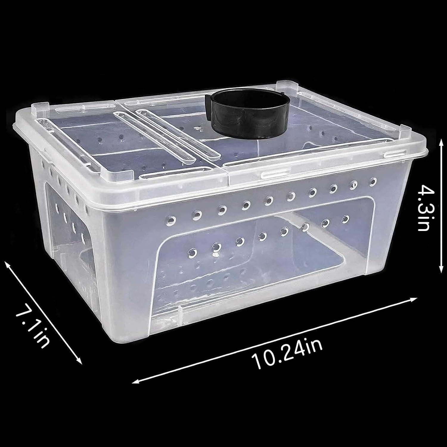 Caja de Alimentación para Reptiles Kathson 2PCS Blanca 26x18x10.9cm