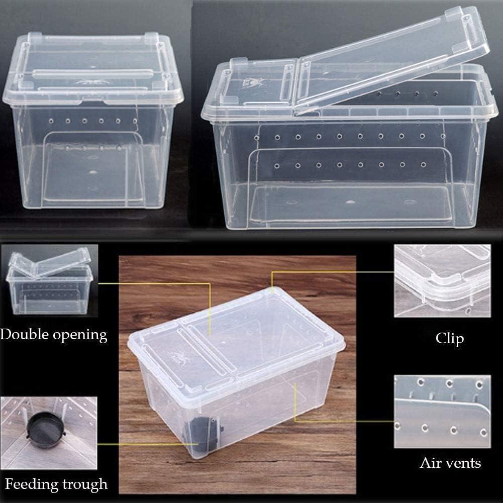 Caja de Alimentación para Reptiles Kathson 2PCS Blanca 26x18x10.9cm