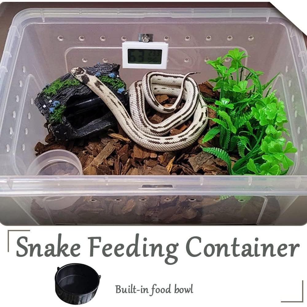 Juego de Caja de Cría de Reptiles Hamiledyi Portátil 26x18cm