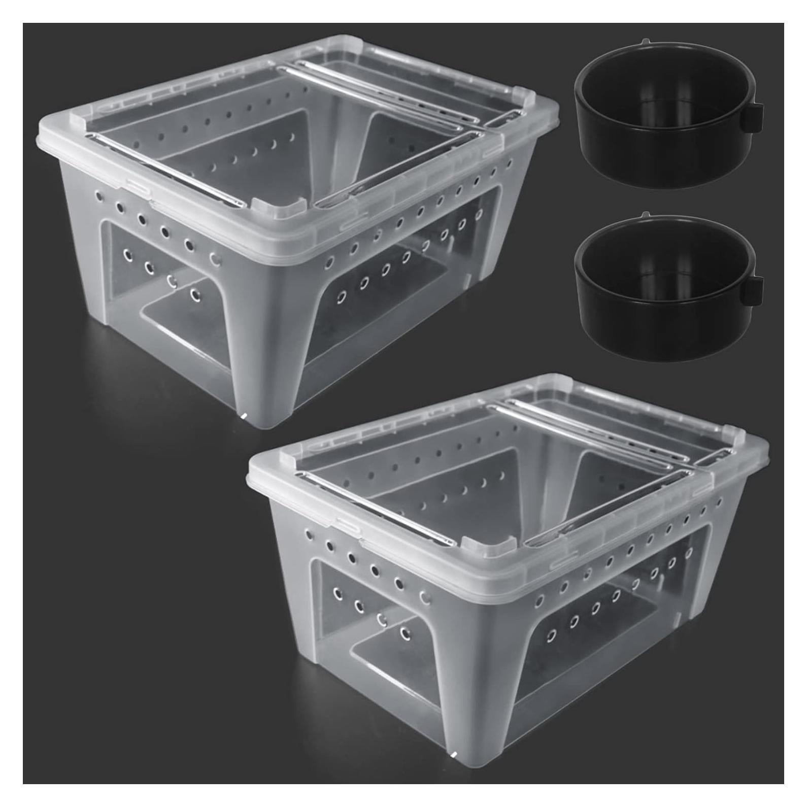 2 PCS Caja de Reptiles Hamiledyi Incubación 32x21.8x15 cm