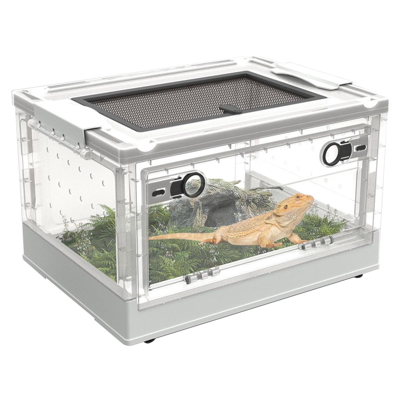 Caja de Alimentación para Reptiles PINVNBY 39.6x29.5x24.1 cm