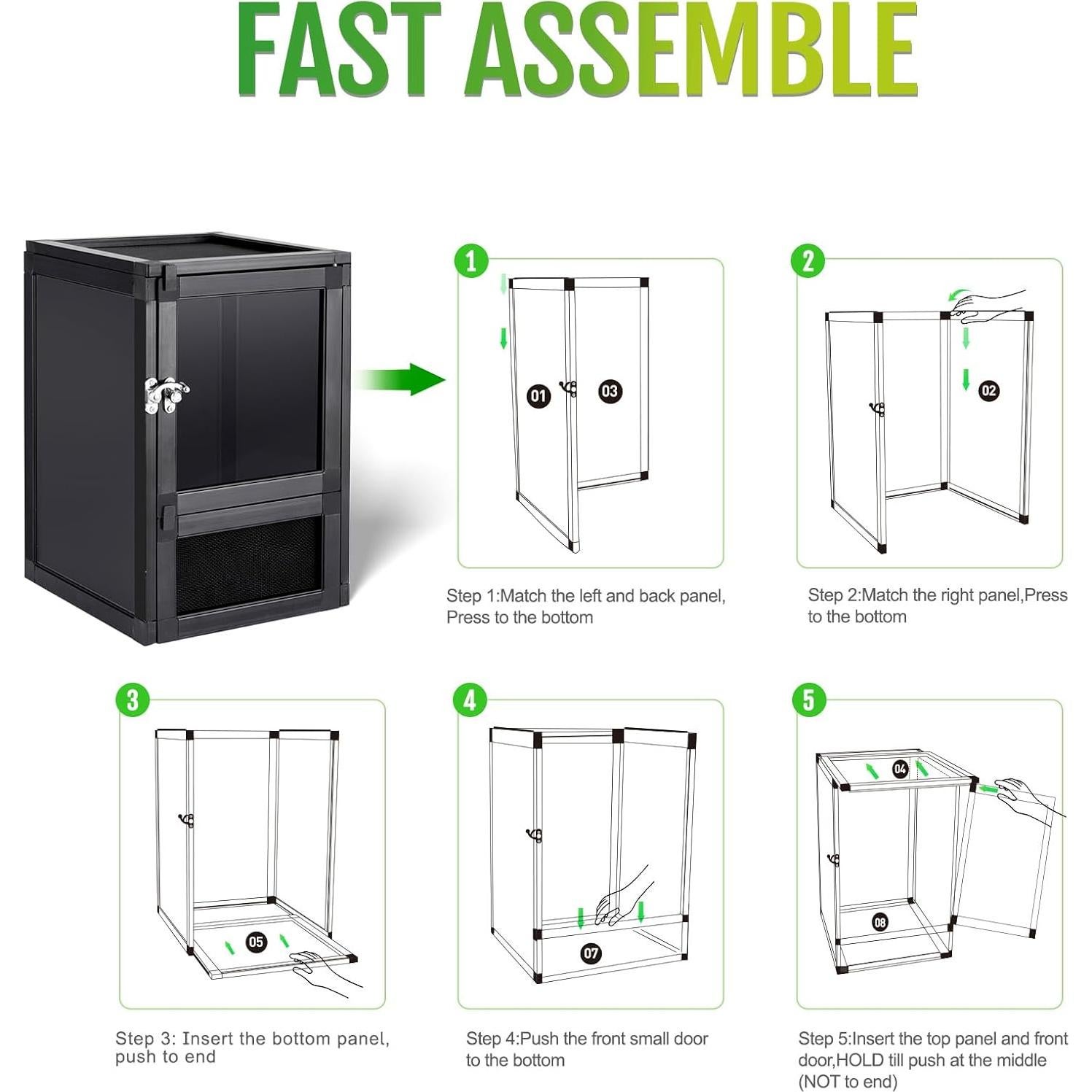 Jaula de Reptiles ToxiRium Mini 20.3x20.3x30.5 cm con Ventilación