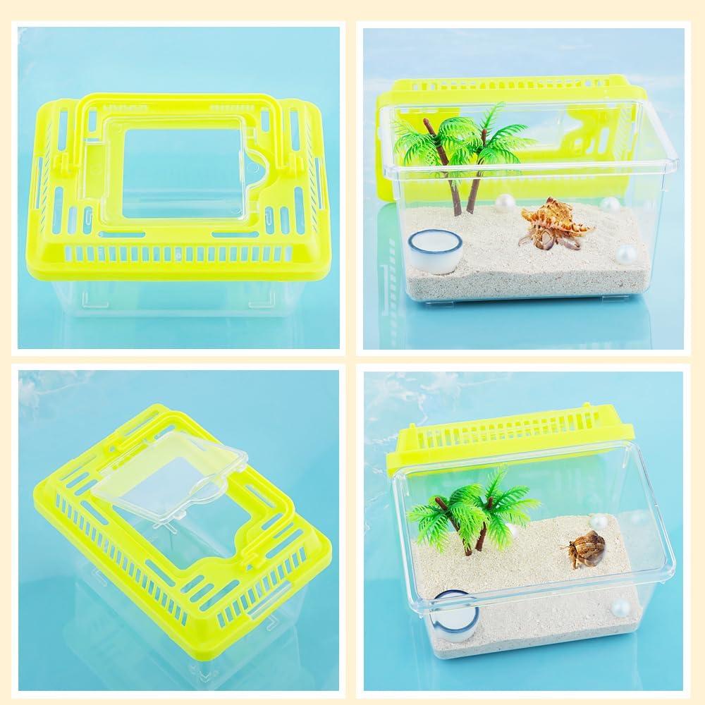 Paquete de 20 transportadores plásticos para reptiles DQITJ 13x8.9x8.9 cm
