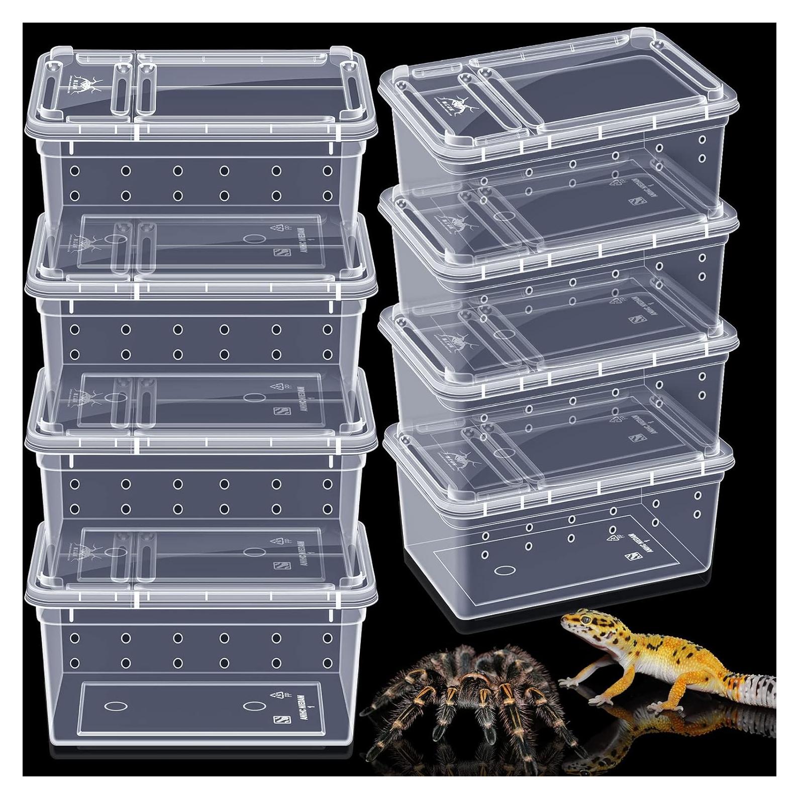 Caja de Cría de Reptiles Irenare 8 Pcs 15x10x6.5 cm