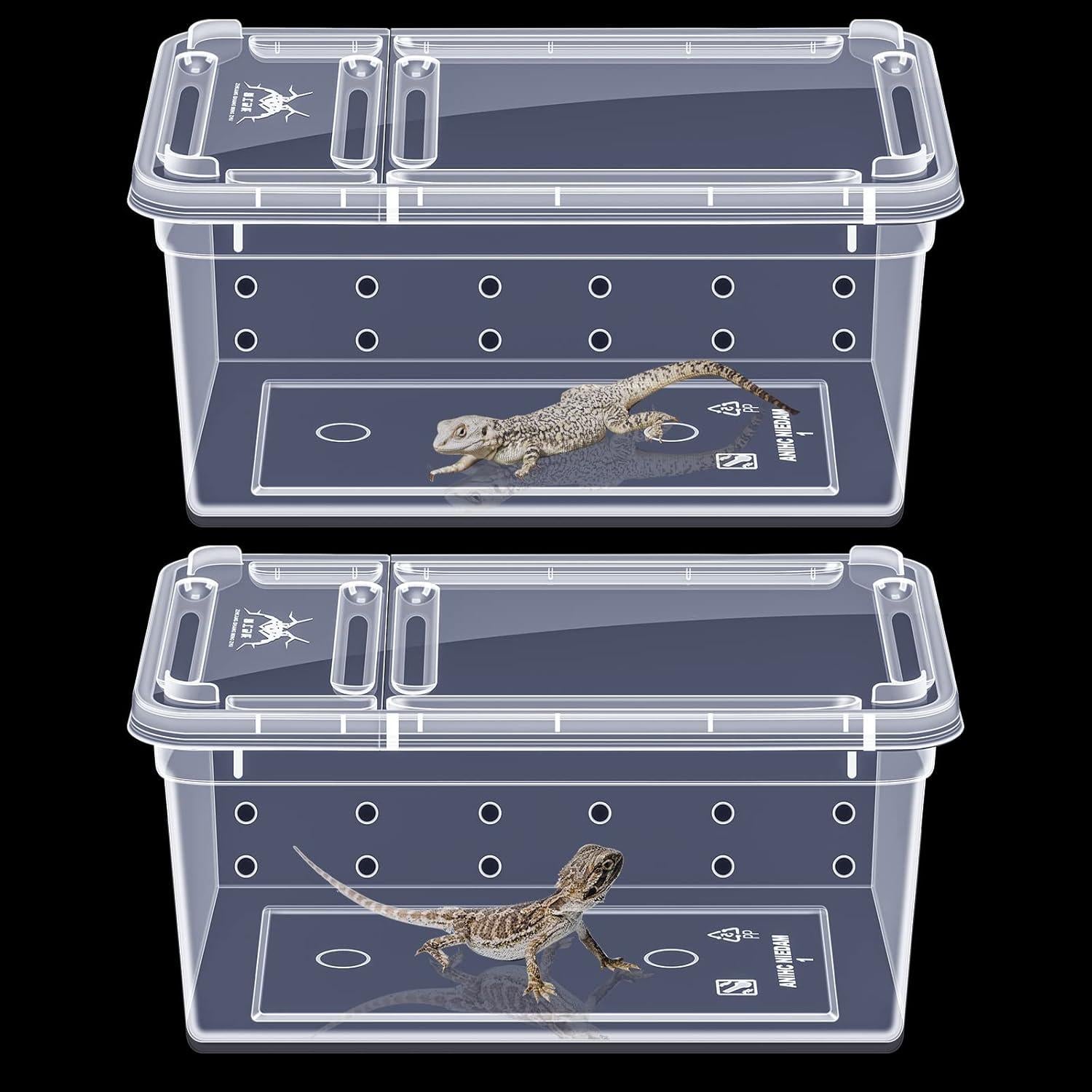 Caja de Cría de Reptiles Irenare 8 Pcs 15x10x6.5 cm