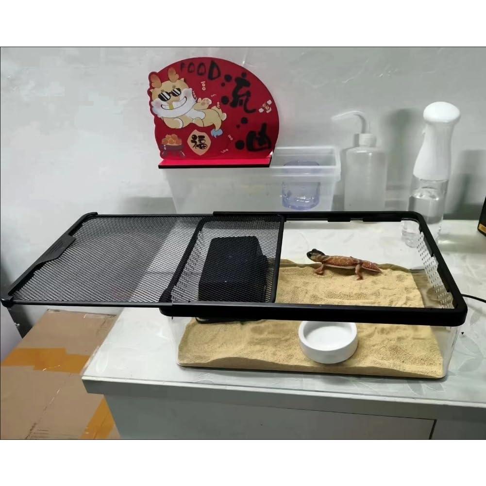 Caja de Alimentación para Reptiles AWXZOM 32x22x10cm