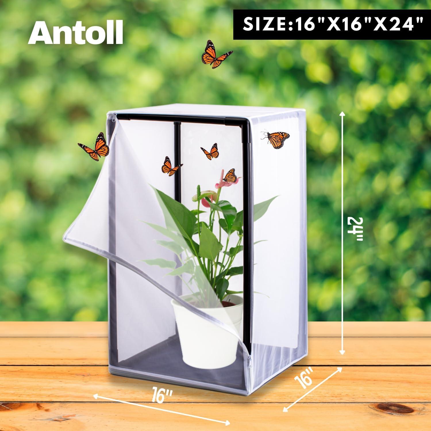 Hábitat de Mariposas Antoll 76.2cm Jaula de Insectos Malla