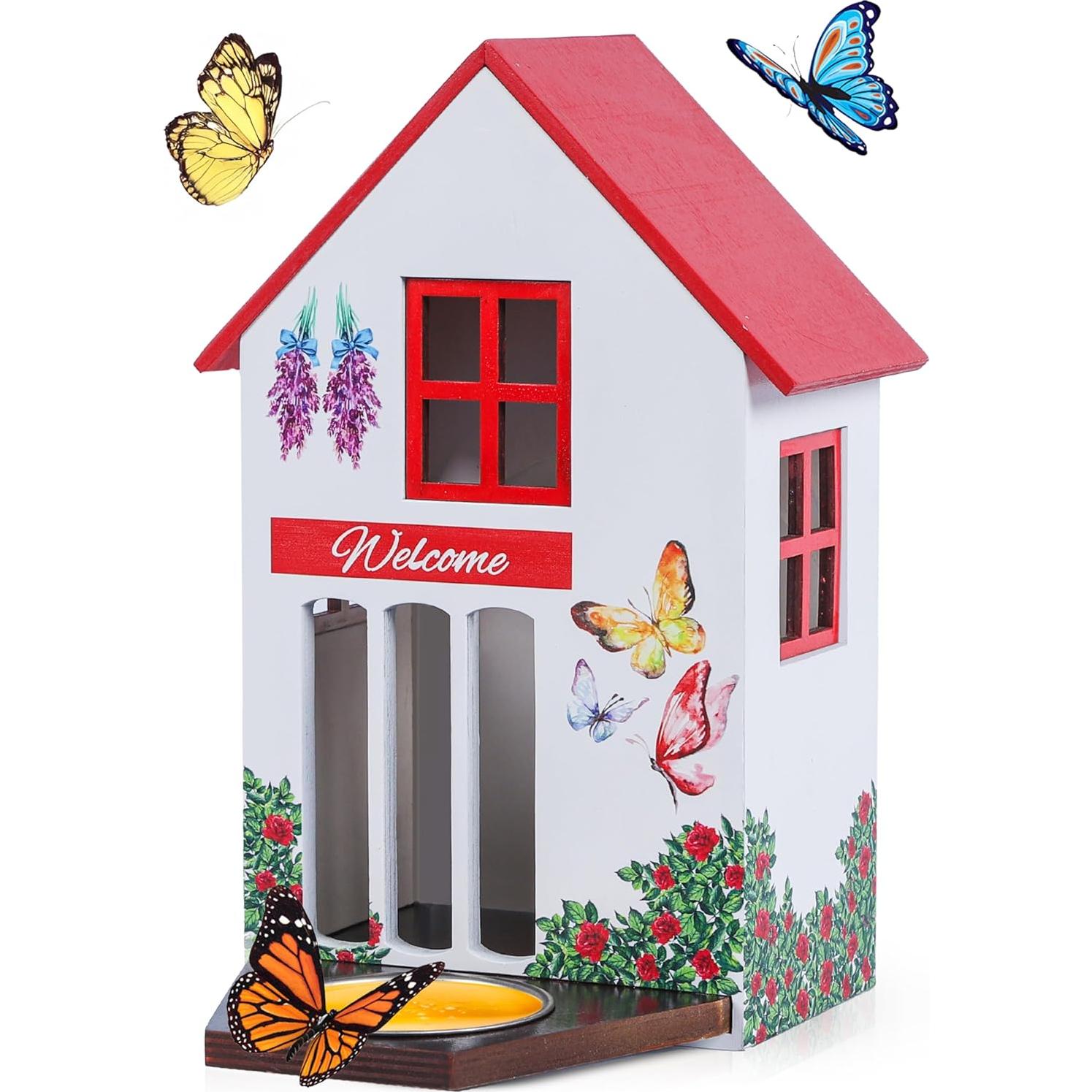 Casa y Comedero para Mariposas de Madera Gerani Design 18x10cm