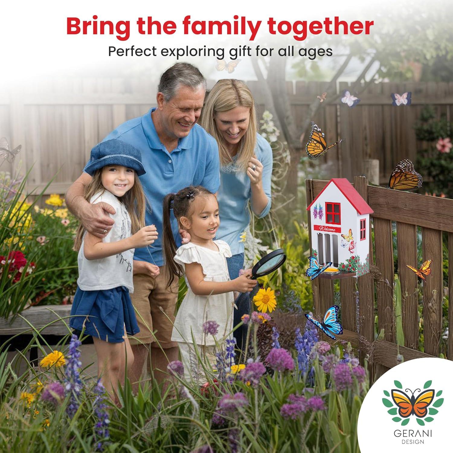 Casa y Comedero para Mariposas de Madera Gerani Design 18x10cm