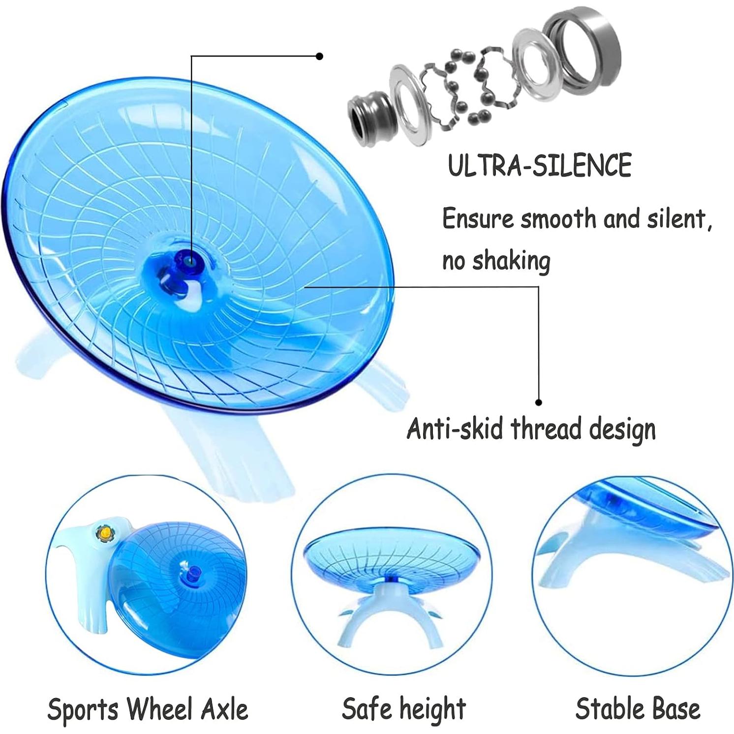 Set de Juguetes para Hámsters Hamiledyi - 10 Piezas con Rueda Silenciosa y Casa Arcoíris