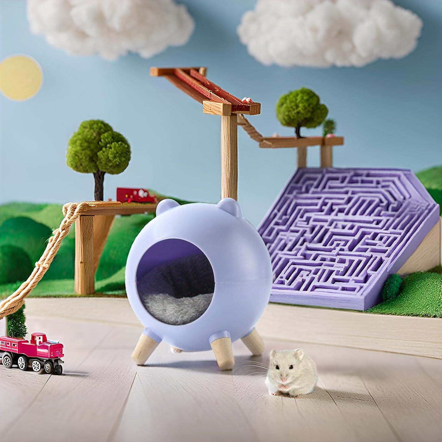 Escondite para Hámster TUTU&LELE Nido Espacial Púrpura