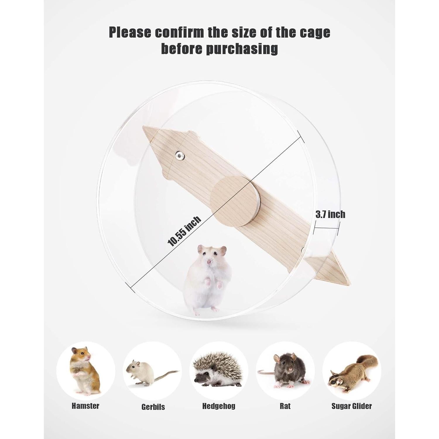 Rueda de Hámster Colgante Niteangel 27cm Silenciosa para Mascotas